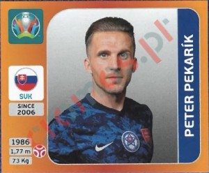 497 Peter Pekarík – UEFA Euro 2020 Tournament Edition Panini