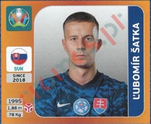 498 Ľubomír Šatka – UEFA Euro 2020 Tournament Edition Panini