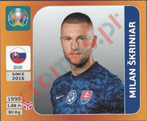 499 Milan Škriniar – UEFA Euro 2020 Tournament Edition Panini