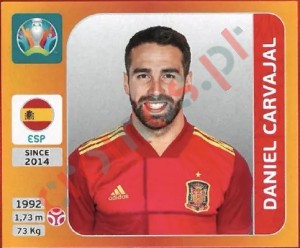 516 Daniel Carvajal – UEFA Euro 2020 Tournament Edition Panini