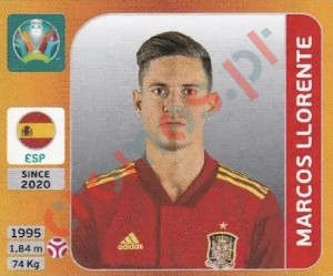 516x Marcos Llorente – UEFA Euro 2020 Tournament Edition Panini
