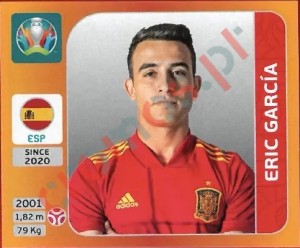 518 Eric García – UEFA Euro 2020 Tournament Edition Panini