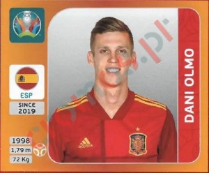 523 Dani Olmo – UEFA Euro 2020 Tournament Edition Panini