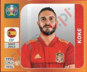524 Koke – UEFA Euro 2020 Tournament Edition Panini