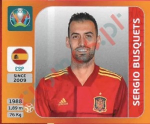 527 Sergio Busquets – UEFA Euro 2020 Tournament Edition Panini