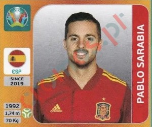 529x Pablo Sarabia – UEFA Euro 2020 Tournament Edition Panini