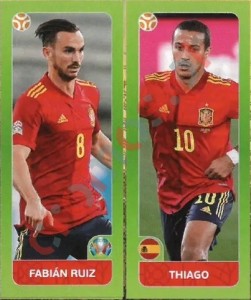 537 Fabián Ruiz / Thiago Alcántara – UEFA Euro 2020 Tournament Edition Panini