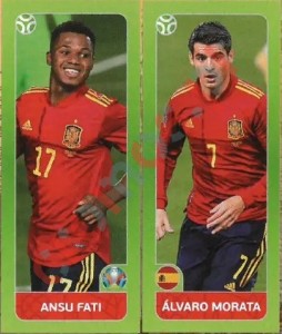 538 Ansu Fati / Álvaro Morata – UEFA Euro 2020 Tournament Edition Panini