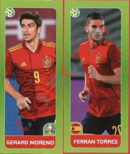 539 Gerard Moreno / Ferran Torres – UEFA Euro 2020 Tournament Edition Panini