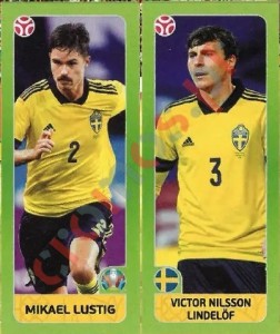 541 Mikael Lustig / Victor Nilsson Lindelöf – UEFA Euro 2020 Tournament Edition Panini