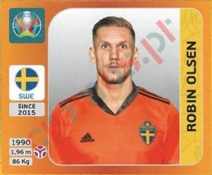 547 Robin Olsen – UEFA Euro 2020 Tournament Edition Panini