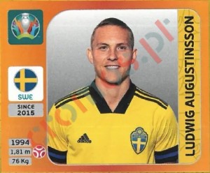 548 Ludwig Augustinsson – UEFA Euro 2020 Tournament Edition Panini