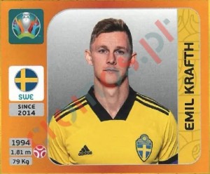 549 Emil Krafth – UEFA Euro 2020 Tournament Edition Panini