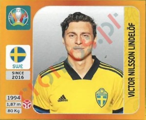 555 Victor Nilsson Lindelöf – UEFA Euro 2020 Tournament Edition Panini
