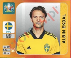 557 Albin Ekdal – UEFA Euro 2020 Tournament Edition Panini