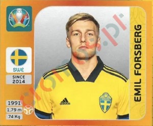 558 Emil Forsberg – UEFA Euro 2020 Tournament Edition Panini