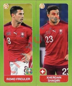 40 Remo Freuler / Xherdan Shaqiri – UEFA Euro 2020 Tournament Edition Panini