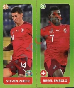 42 Steven Zuber / Breel Embolo – UEFA Euro 2020 Tournament Edition Panini
