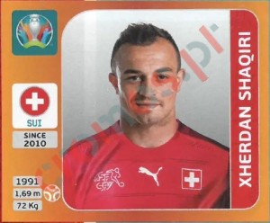 55 Xherdan Shaqiri – UEFA Euro 2020 Tournament Edition Panini
