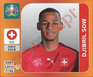56 Djibril Sow – UEFA Euro 2020 Tournament Edition Panini
