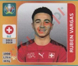 57x Ruben Vargas – UEFA Euro 2020 Tournament Edition Panini
