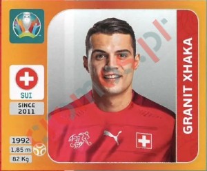 58 Granit Xhaka – UEFA Euro 2020 Tournament Edition Panini