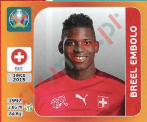 61 Breel Embolo – UEFA Euro 2020 Tournament Edition Panini