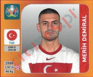 70 Merih Demiral – UEFA Euro 2020 Tournament Edition Panini