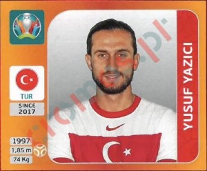 80 Yusuf Yazici – UEFA Euro 2020 Tournament Edition Panini