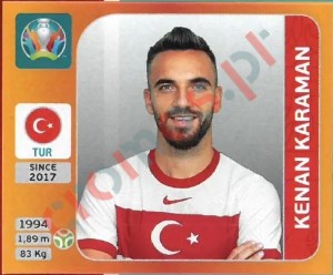 82 Kenan Karaman – UEFA Euro 2020 Tournament Edition Panini