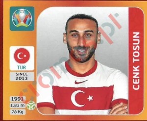 83 Cenk Tosun – UEFA Euro 2020 Tournament Edition Panini