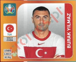 85 Burak Yilmaz – UEFA Euro 2020 Tournament Edition Panini