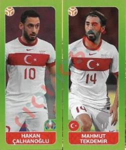 89 Hakan Çalhanoğlu / Mahmut Tekdemir – UEFA Euro 2020 Tournament Edition Panini