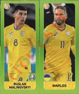 319 Ruslan Malinovskyi / Marlos – UEFA Euro 2020 Tournament Edition Panini