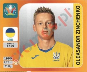 339 Oleksandr Zinchenko – UEFA Euro 2020 Tournament Edition Panini