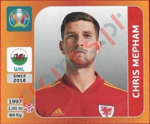 104 Chris Mepham – UEFA Euro 2020 Tournament Edition Panini