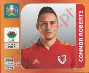 105 Connor Roberts – UEFA Euro 2020 Tournament Edition Panini
