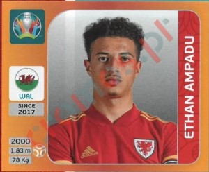 109 Ethan Ampadu – UEFA Euro 2020 Tournament Edition Panini