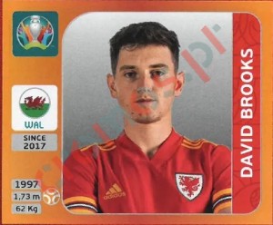 110 David Brooks – UEFA Euro 2020 Tournament Edition Panini