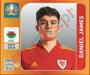 111 Daniel James – UEFA Euro 2020 Tournament Edition Panini