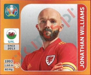 114 Jonathan Williams – UEFA Euro 2020 Tournament Edition Panini