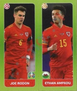 94 Joe Rodon / Ethan Ampadu – UEFA Euro 2020 Tournament Edition Panini