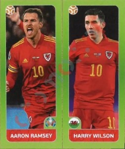 96 Aaron Ramsey / Harry Wilson – UEFA Euro 2020 Tournament Edition Panini