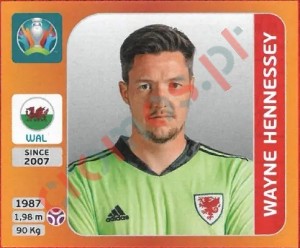 99 Wayne Hennessey – UEFA Euro 2020 Tournament Edition Panini