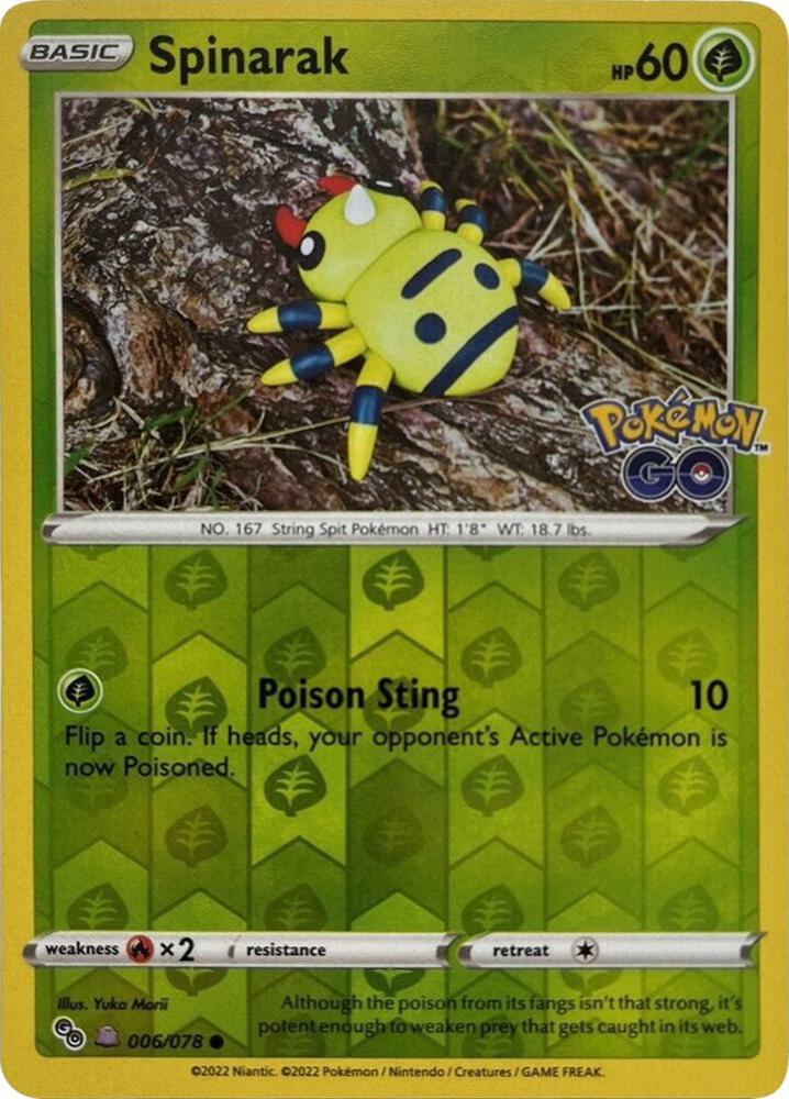 006-reverse-peelableditto Spinarak (Reverse Holo, Peelable Ditto) – Pokémon GO