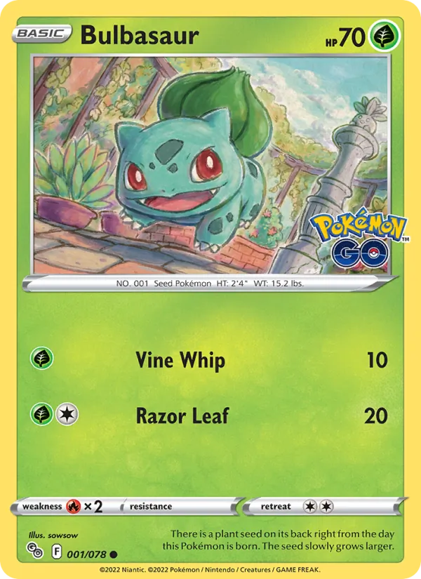 001-RH Bulbasaur – Pokémon GO