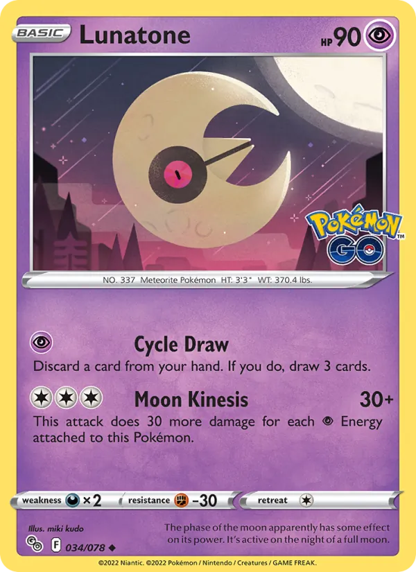 034-RH Lunatone – Pokémon GO