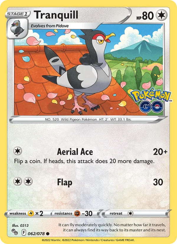 062-RH Tranquill – Pokémon GO
