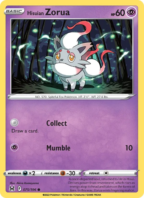 075 Hisuian Zorua – Lost Origin