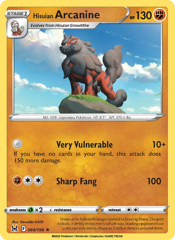 084 Hisuian Arcanine – Lost Origin